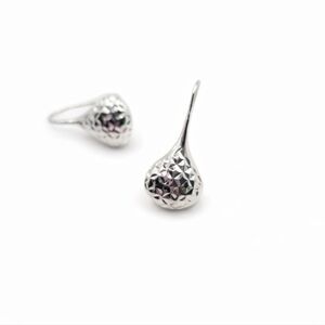 Elegant Sterling Silver Teardrop Pear Shape Earrings